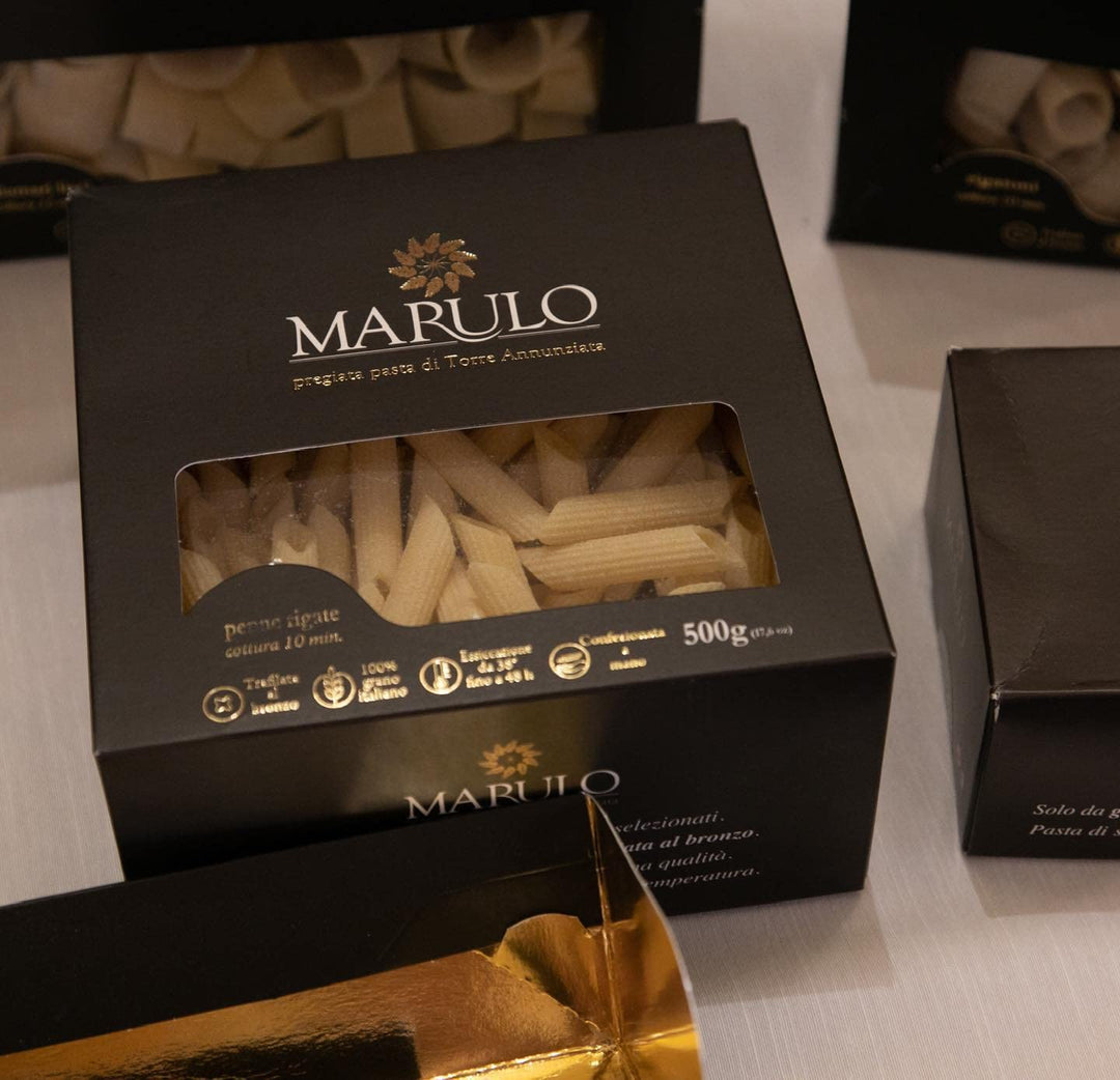 Marulo, Penne Pasta, Artisan Bronze Die-Cut Pasta, 12 Pack x 1.1 lbs.