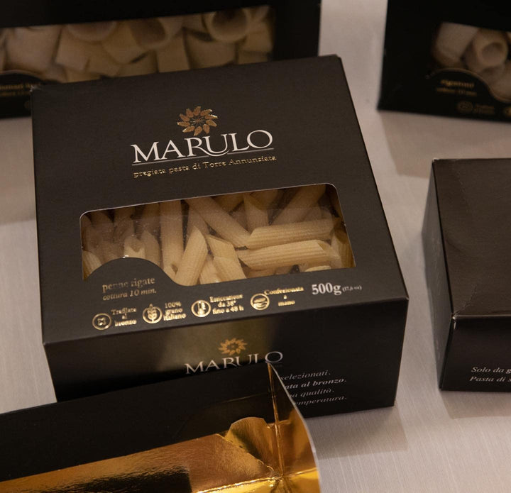 Marulo, Penne Pasta, Artisan Bronze Die-Cut Pasta, 12 Pack x 1.1 lbs.