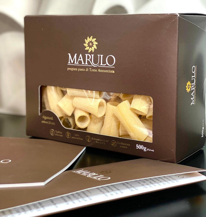 Marulo, Rigatoni Pasta, Artisan Bronze Die-Cut Pasta, 12 Pack x 1.1 lbs.