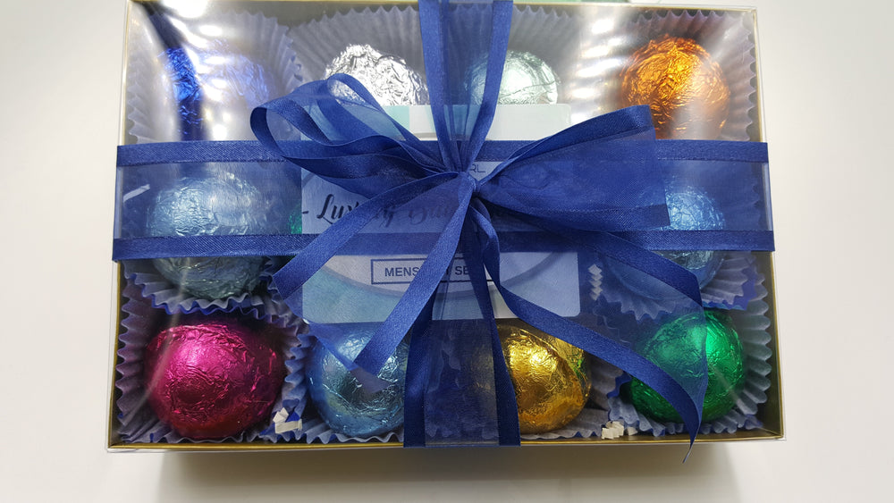 Gift Set for Him with 12 Foil Wrapped 2.5 oz. Bath Bombs