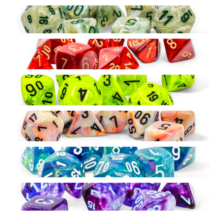 (Releases 8/28) 6-Pack of one of each of the new Mega-Hedral Dice Sets by Chessex