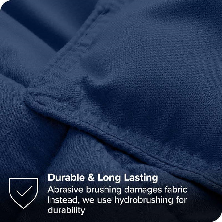 Full/Double Size Super Soft Down Alternative Comforter Set in Navy Blue