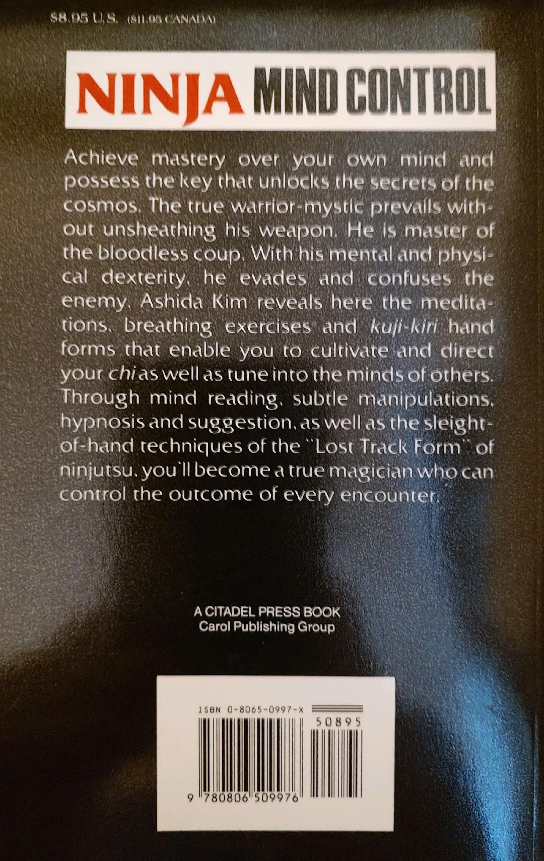 Ninja Mind Control Book Back Cover