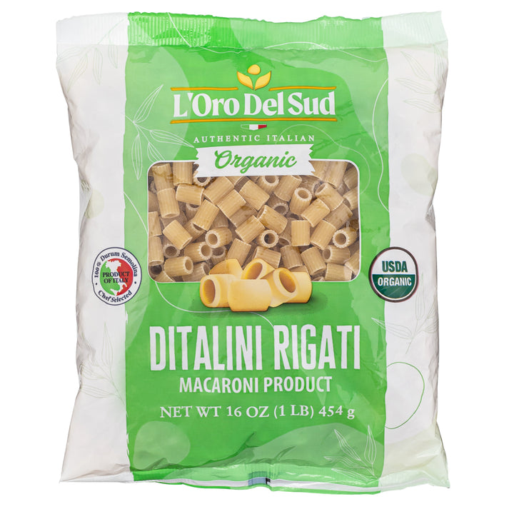 L'Oro Del Sud, Organic Ditalini Pasta, 20 Pack x 1 lbs.