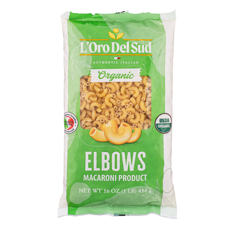 L'Oro Del Sud, Organic Elbows Pasta, 20 Pack x 1 lbs.