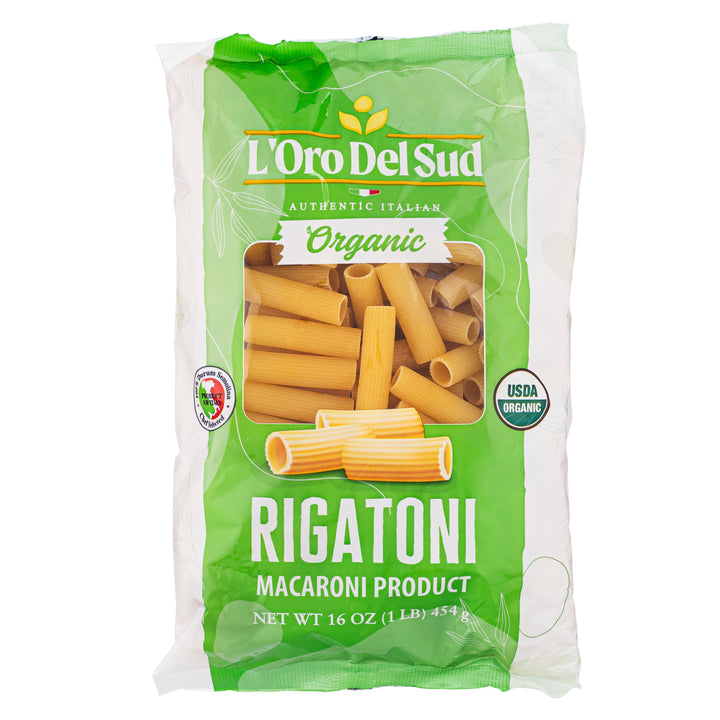 L'Oro Del Sud, Organic Rigatoni Pasta 20 Pack x 1 lbs.
