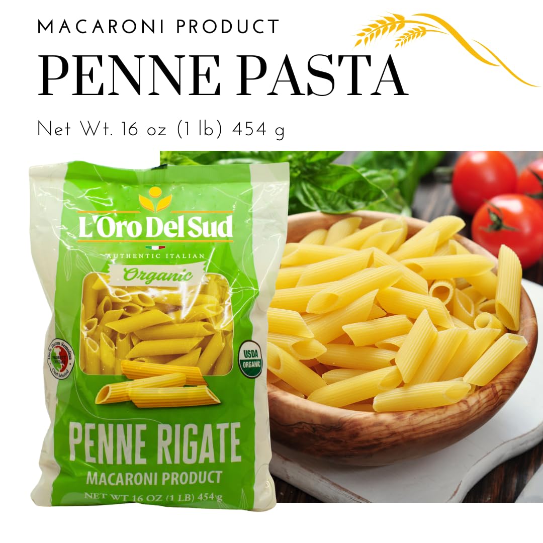 L'Oro Del Sud, Organic Penne Rigate Pasta 20 Pack x 1 lbs.