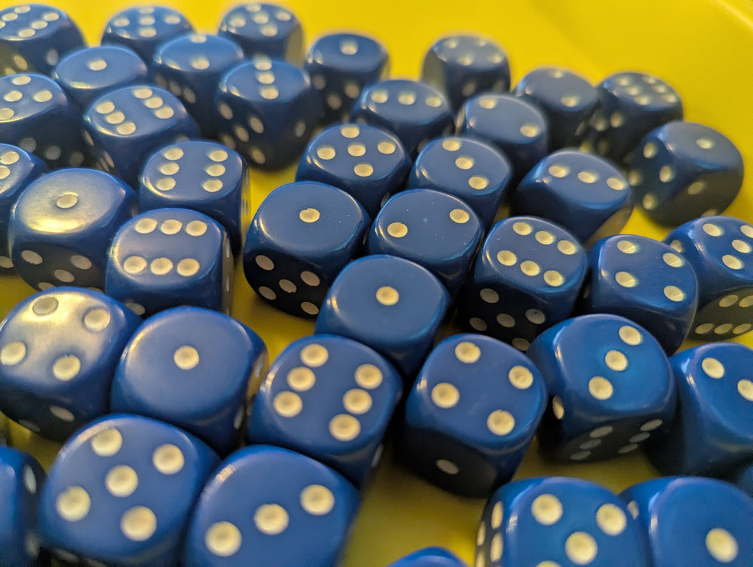 Chessex Opaque 16mm Pipped d6 Standard Dice Collection - Classic Colors - Available Individually