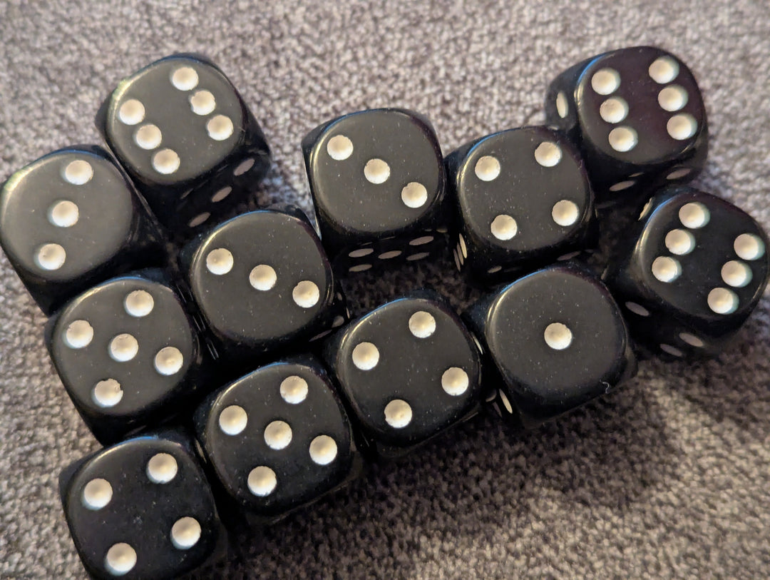 Chessex Opaque 16mm Pipped d6 Standard Dice Collection - Classic Colors - Available Individually