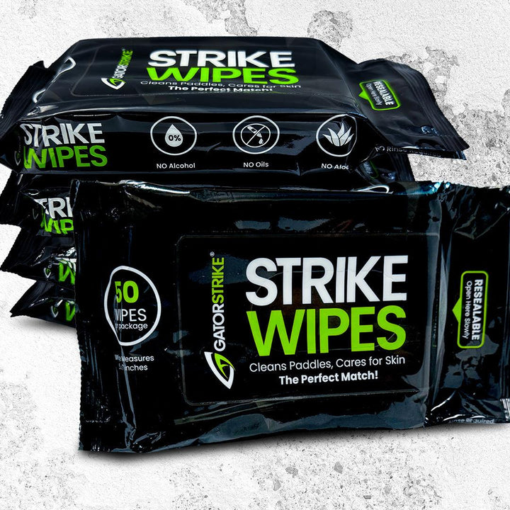 GATORSTRIKE™ Paddle Wipes Packages.