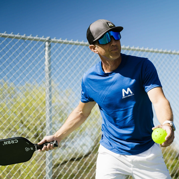 Pro-Guard Glasses Set with Blue Mirrored Lens Playing.