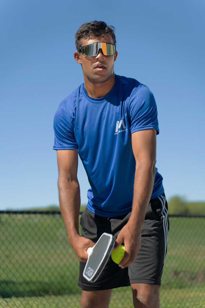 Pro-Guard Glasses Set with Grey Mirrored Lens on Model.