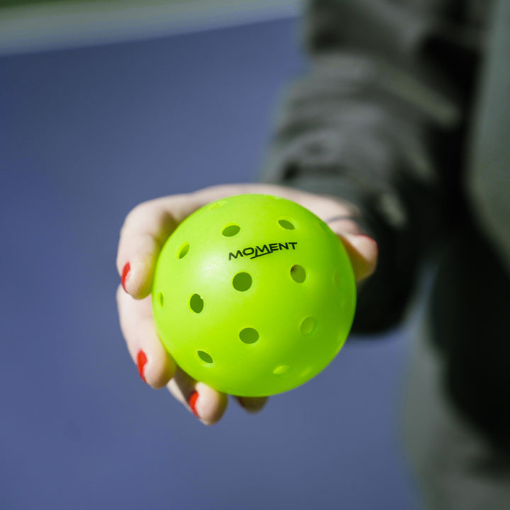 Moment SF1 -Comp Performance Pickleballs for True Gameplay 12 Balls Zoomed In.