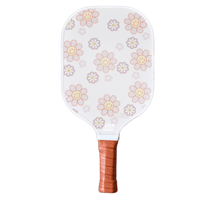 Smiley Flower Pickleball Paddle