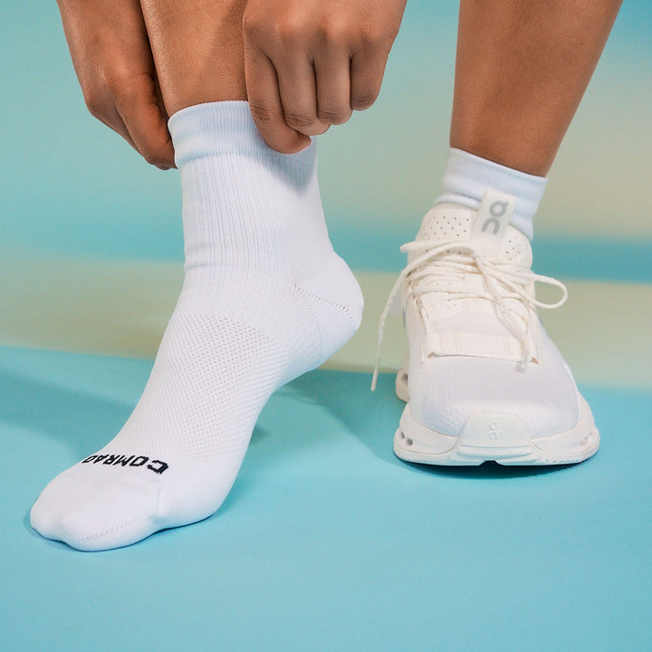 Quarter Ankle Compression Socks – White