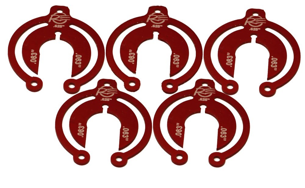 Alum Packer 16mm 1/16in Thick - 5 Pack