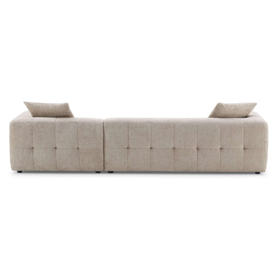 Kaynes Boucle Sectional Sofa Back