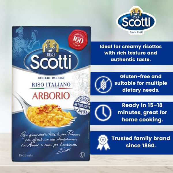 Riso Scotti Arborio Rice – 2.2 lbs. (1 kg)