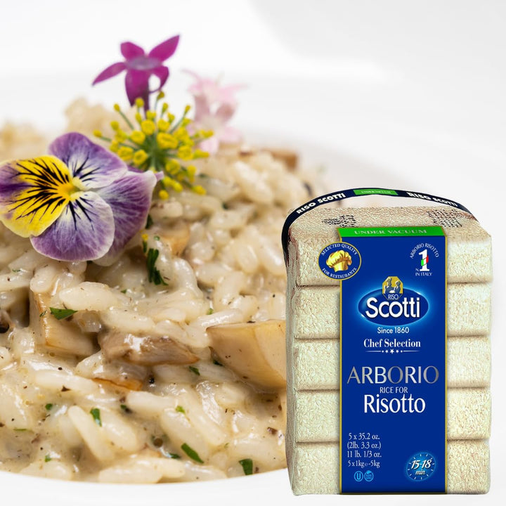 Riso Scotti Italian Arborio Risotto Rice – 5 x 1 kg (11 lbs.)