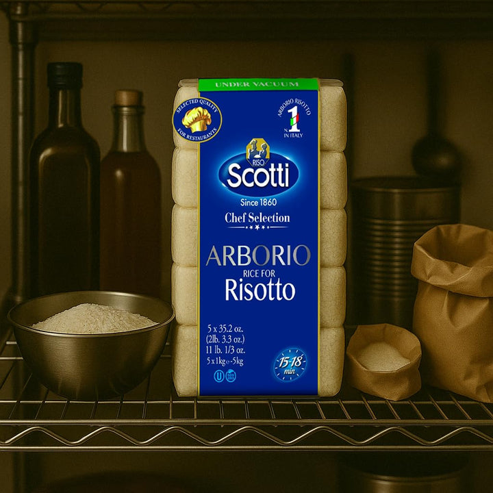 Riso Scotti Italian Arborio Risotto Rice – 5 x 1 kg (11 lbs.)