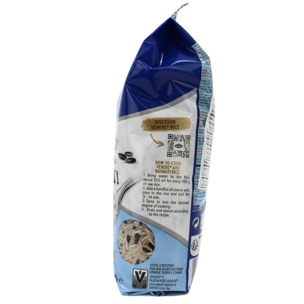 Riso Scotti, Venere Italian Black Rice and Basmati Rice, 17.6 oz. (500 g)