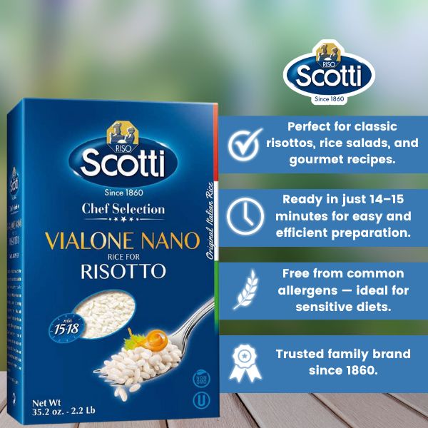 Riso Scotti, Vialone Rice “Nano Rice” 2.2 lbs. (1 kg)