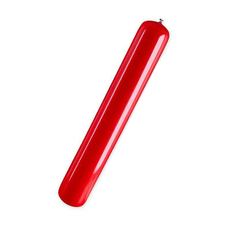 Red cylindrical object on a white background.