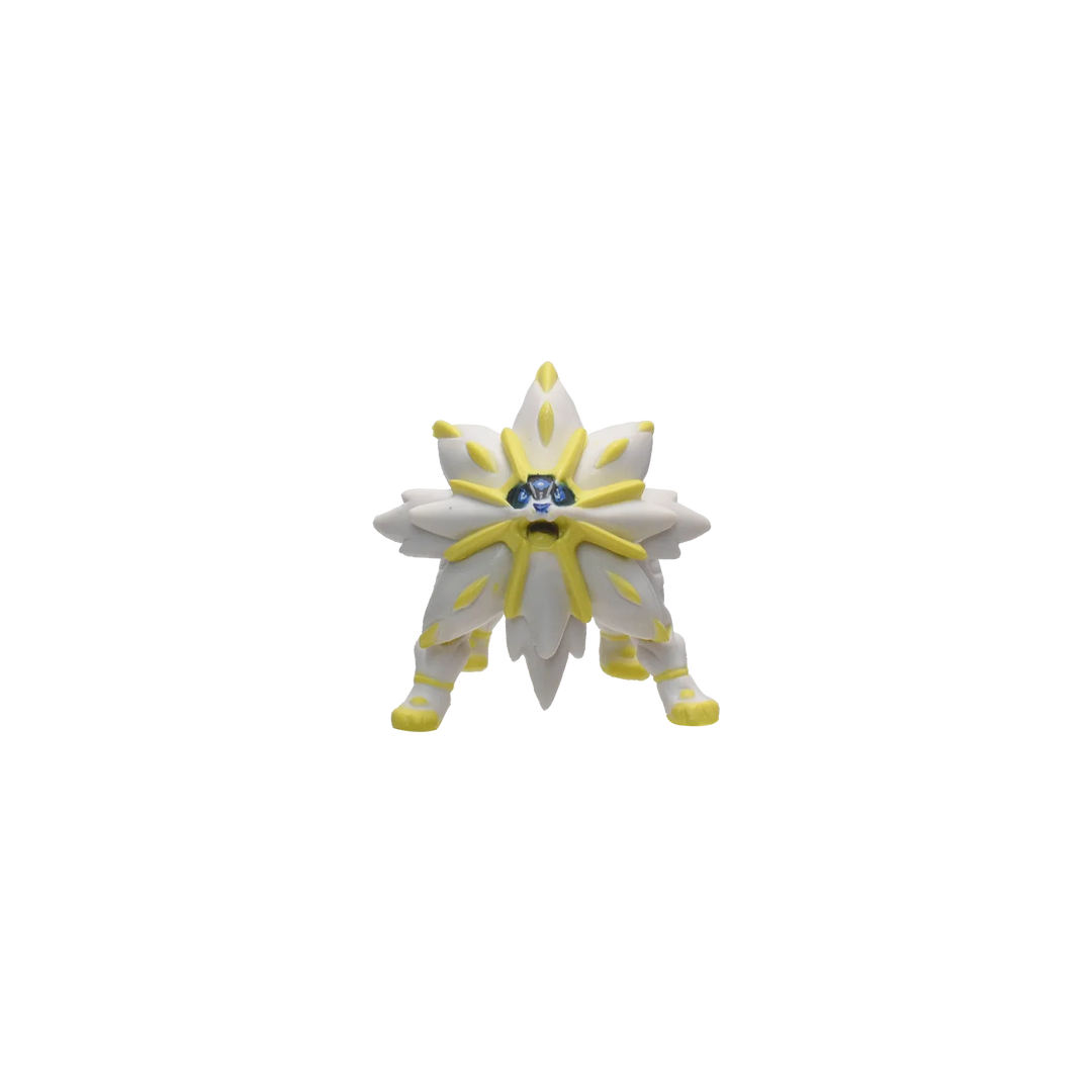 Toy figure of a character with a star-like design on a white background.