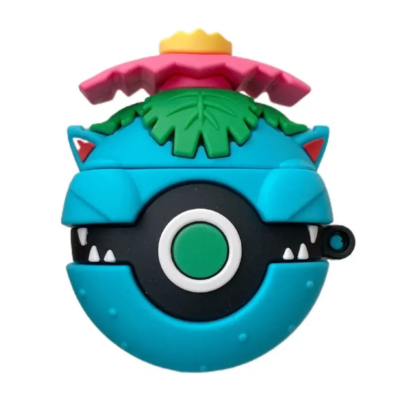 Colorful toy with a blue base, green top, and pink wings on a white background.