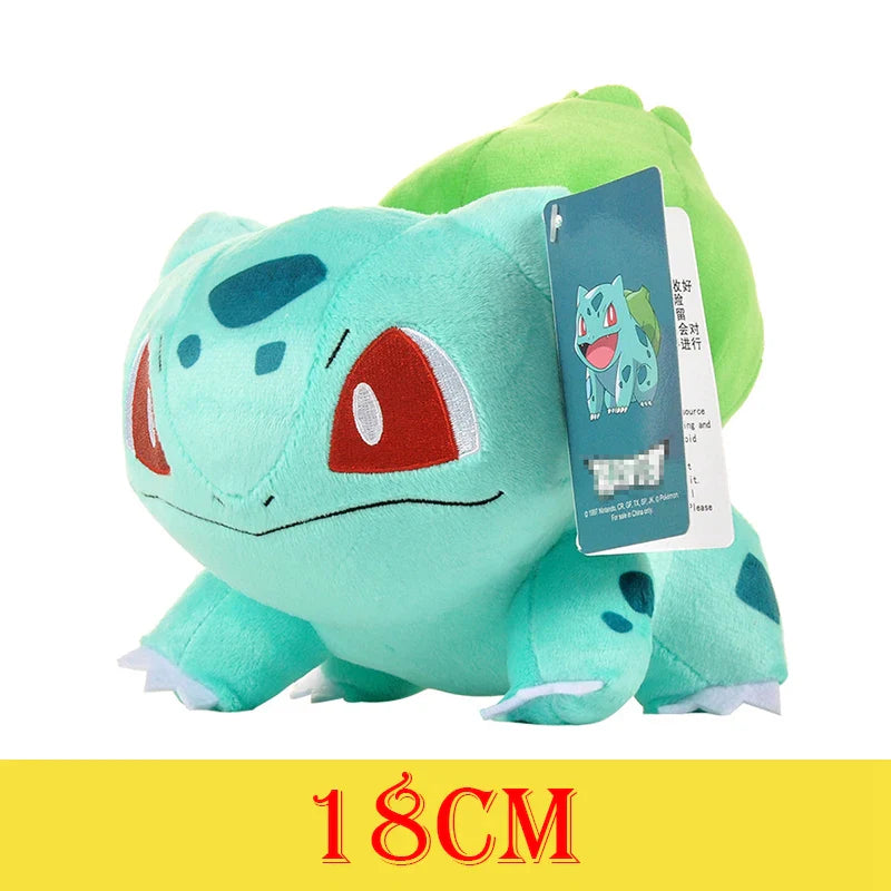 Plush toy resembling a character from a popular franchise with a tag, on a white background.