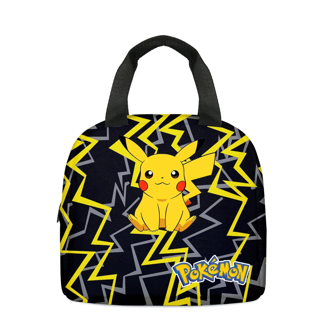 Pokemon Pikachu bag with black and yellow design on a white background.