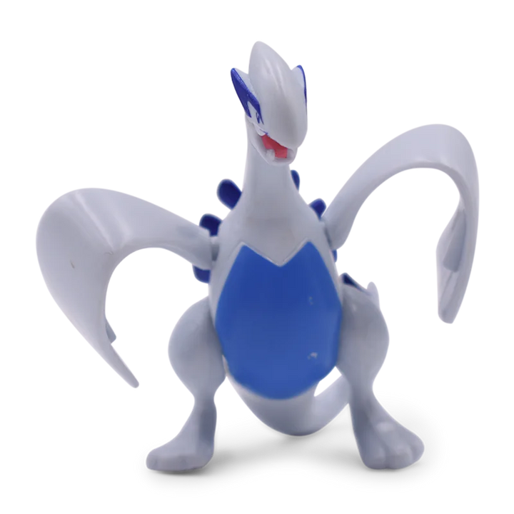 Pokémon figure of a blue and gray creature on a white background.