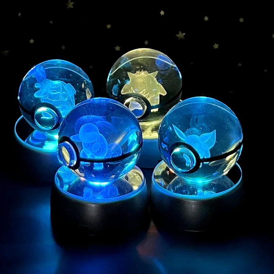 3D Pokémon Crystal Ball LED Night Light