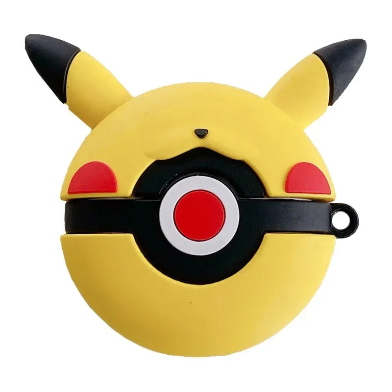 Yellow Pikachu-style character with black ears and red cheeks on a white background.