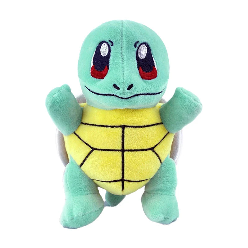 Plush toy of a turtle character with a green shell on a white background.