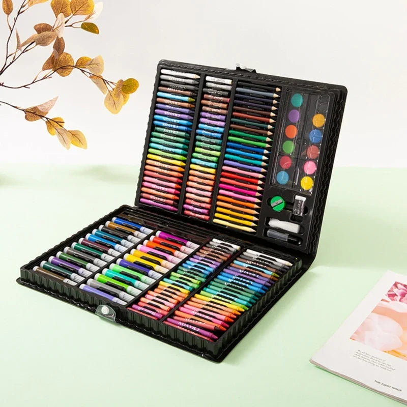 168 Pieces Art Set Portable Drawing and Painting Kit for Kids and Adults