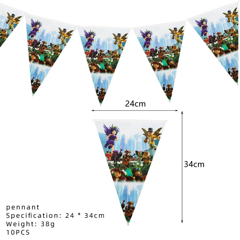 Roblox Birthday Party Decor Set