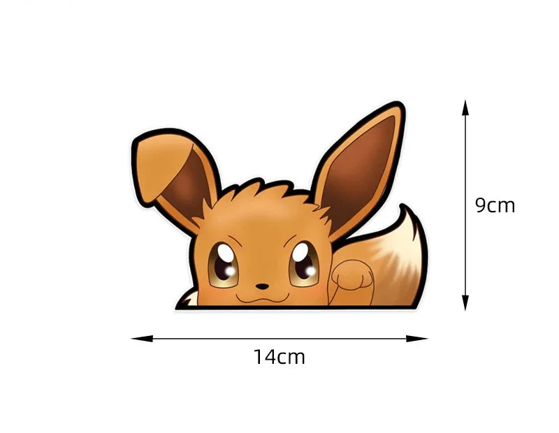 Illustration of a cartoon character with measurements on a white background.