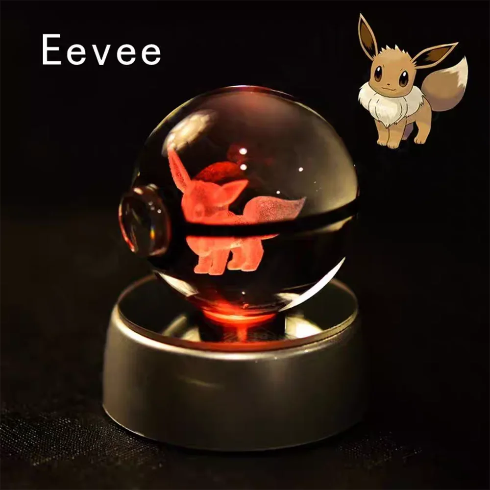 3D Pokémon Crystal Ball LED Night Light