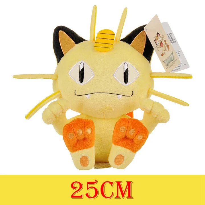 Plush toy with a tag on a white background.