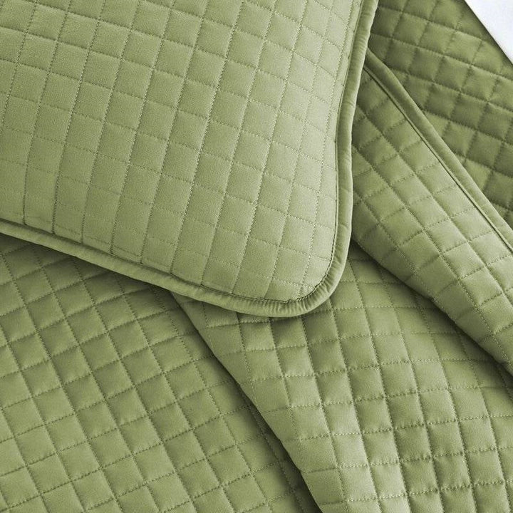Full/Queen Lightweight Sage Ultra Soft 3-Piece Microfiber Quilt Set