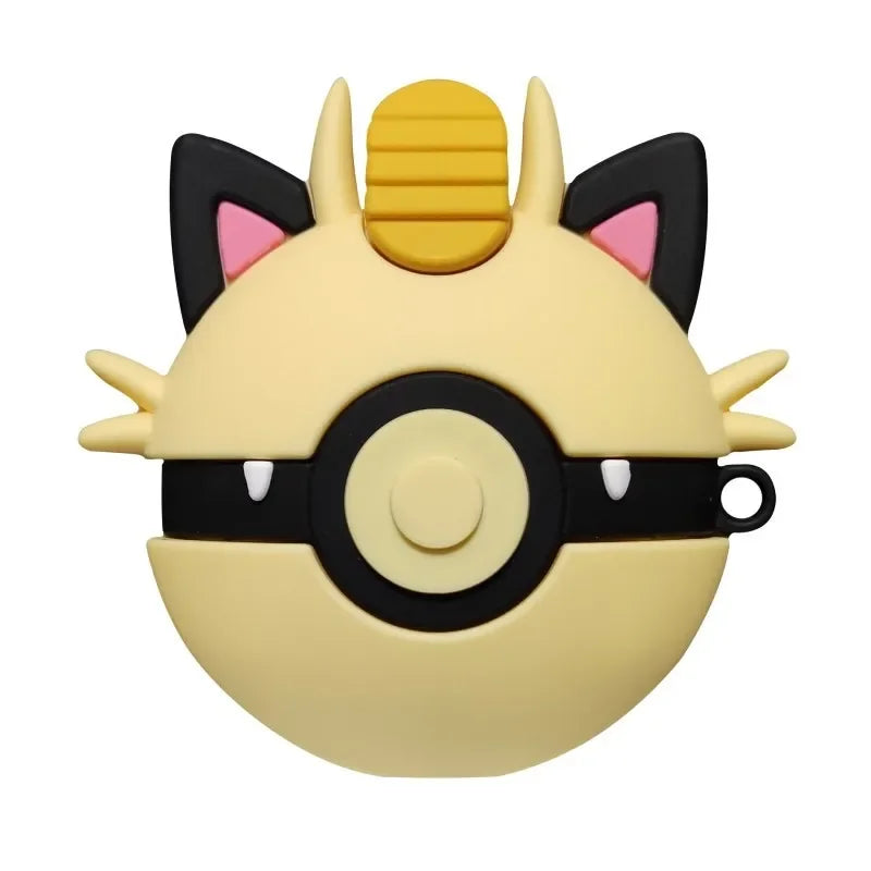 Yellow character with black accents and pink inner ears on a white background.