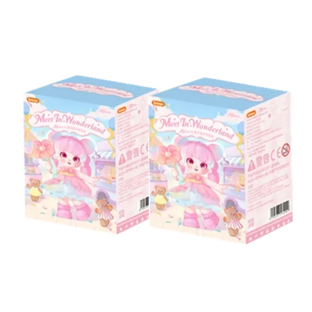 Two boxes of Meet in Wonderland with a character on a white background.