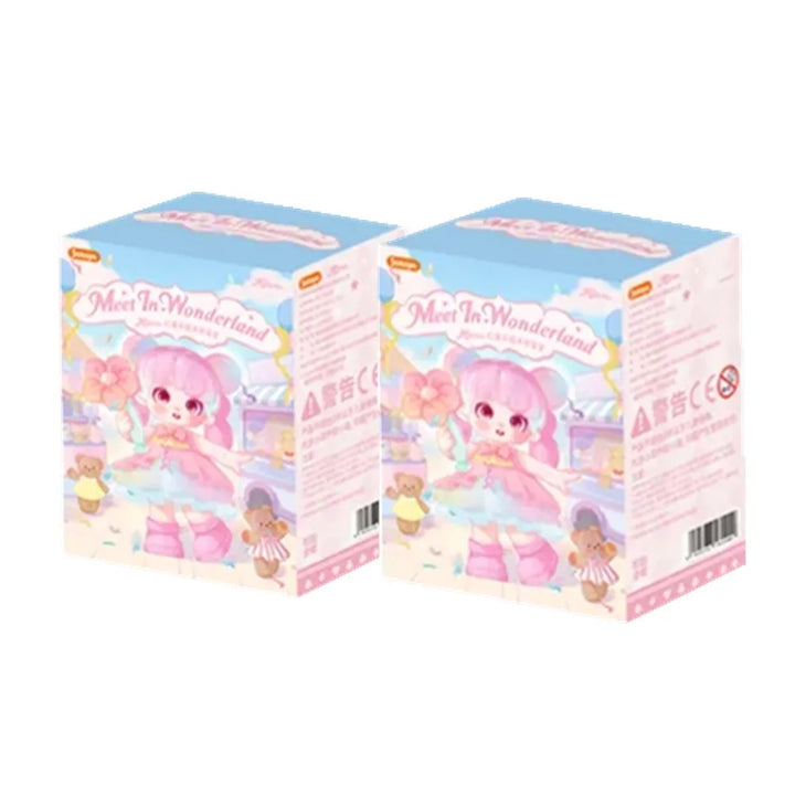 Two boxes of Meet in Wonderland with a character on a white background.