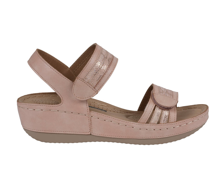 Samar Blush Wedge Sandals
