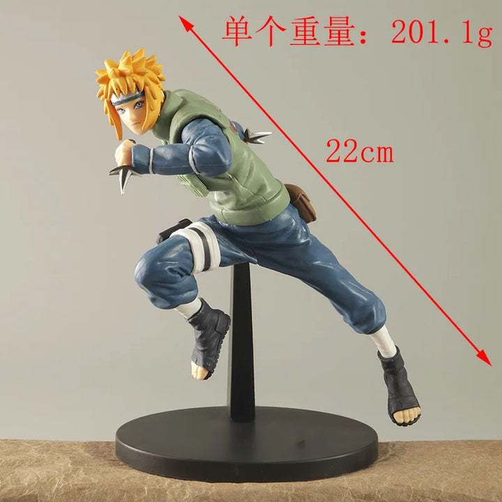 Action figure with measurements on a plain background.