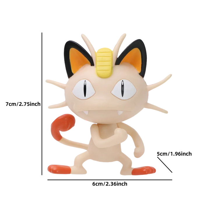 Figurine with measurements on a white background.