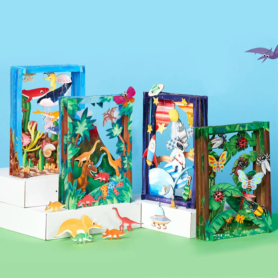 3D Coloring Craft Kit Art and Puzzle Set for Kids