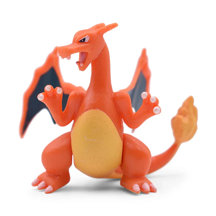 Orange dragon-like toy figure on a white background.