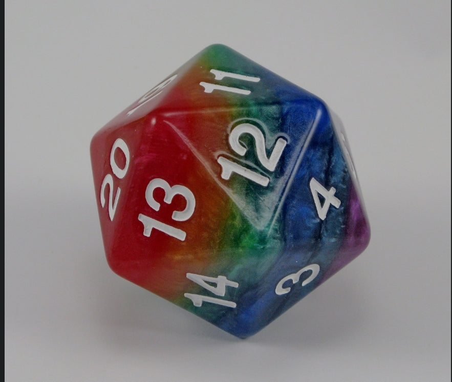 55mm Rainbow d20 Koplow Limited Edition